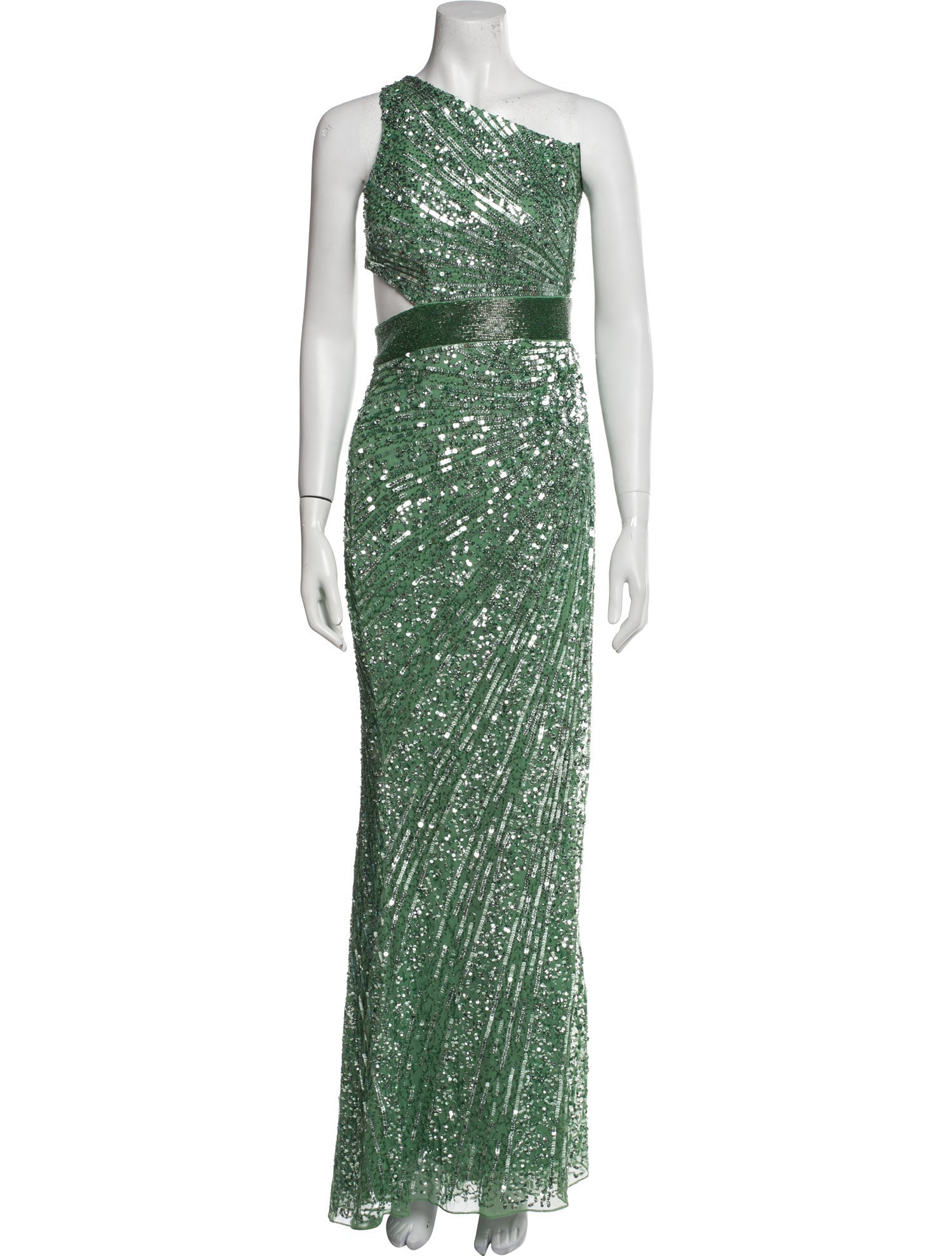 Mac Duggal One-Shoulder Long Dress