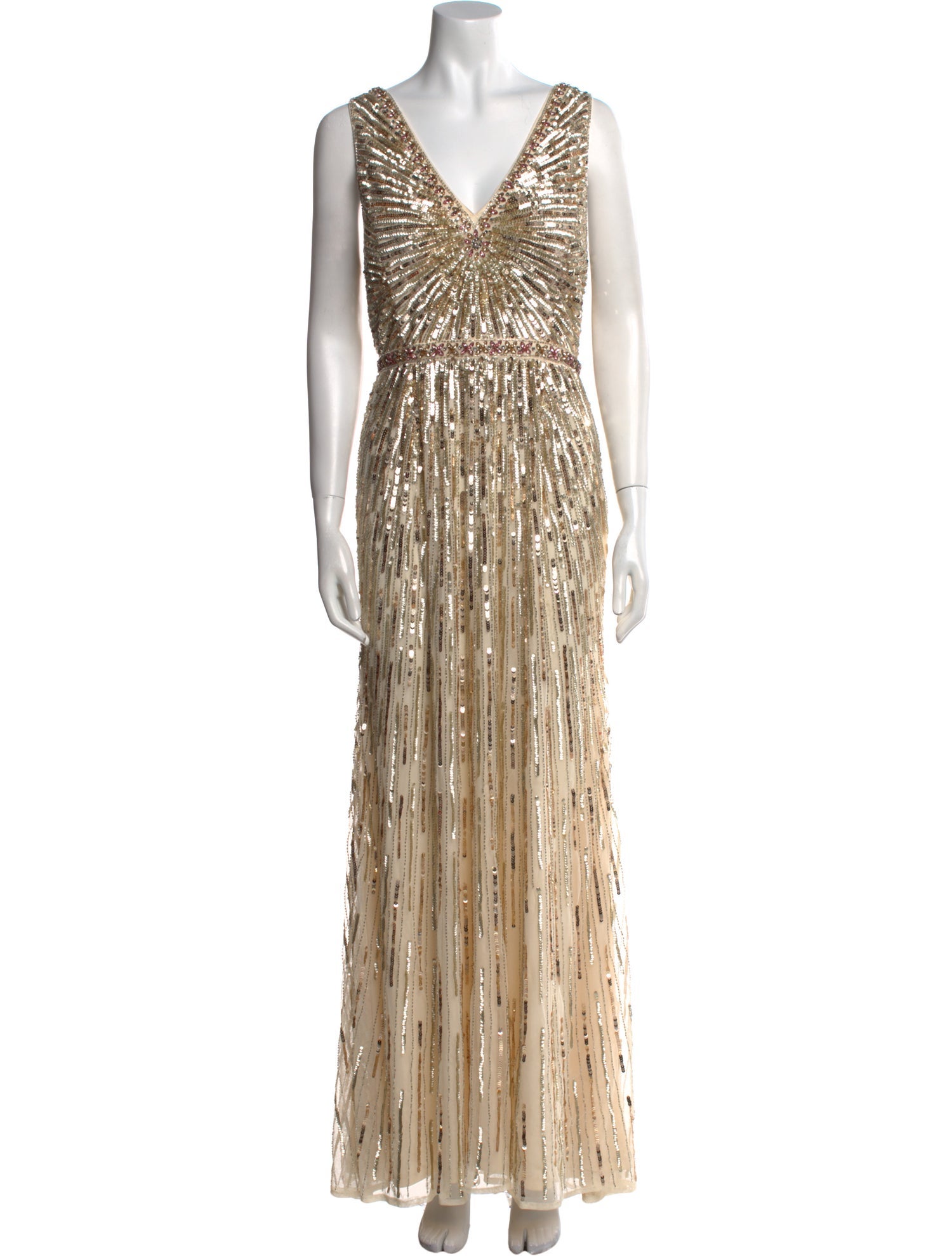 Mac Duggal Printed Long Dress