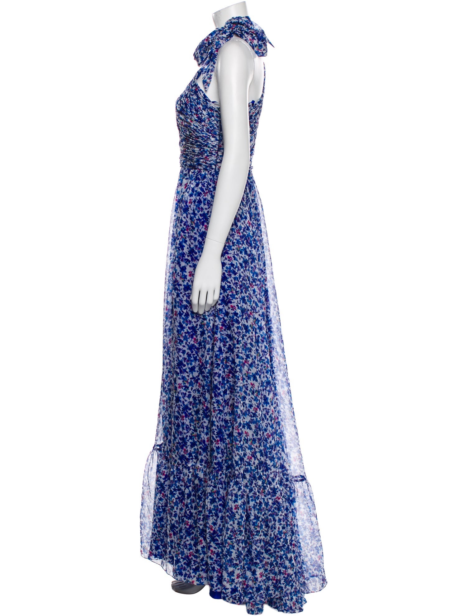 Mac Duggal Floral Print Long Dress w/ Tags