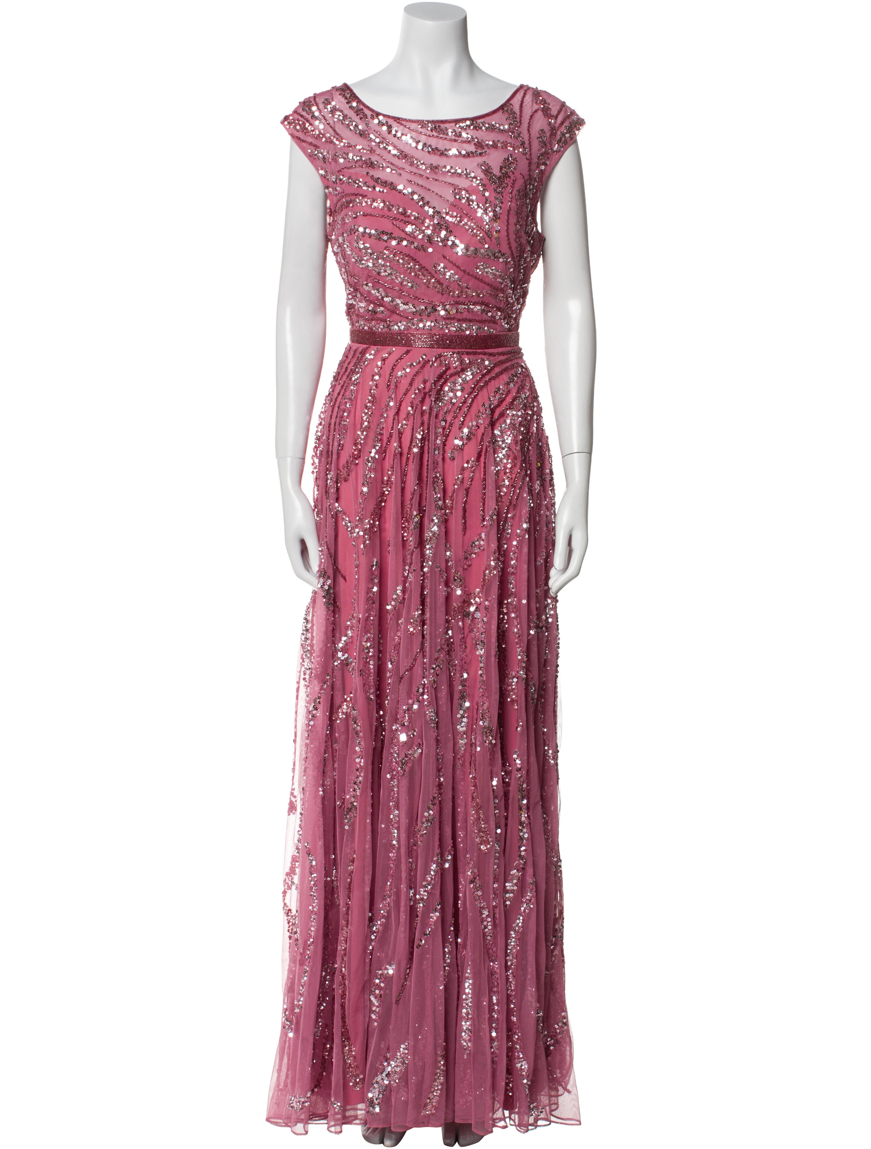 Mac Duggal Printed Long Dress