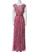 Mac Duggal Printed Long Dress