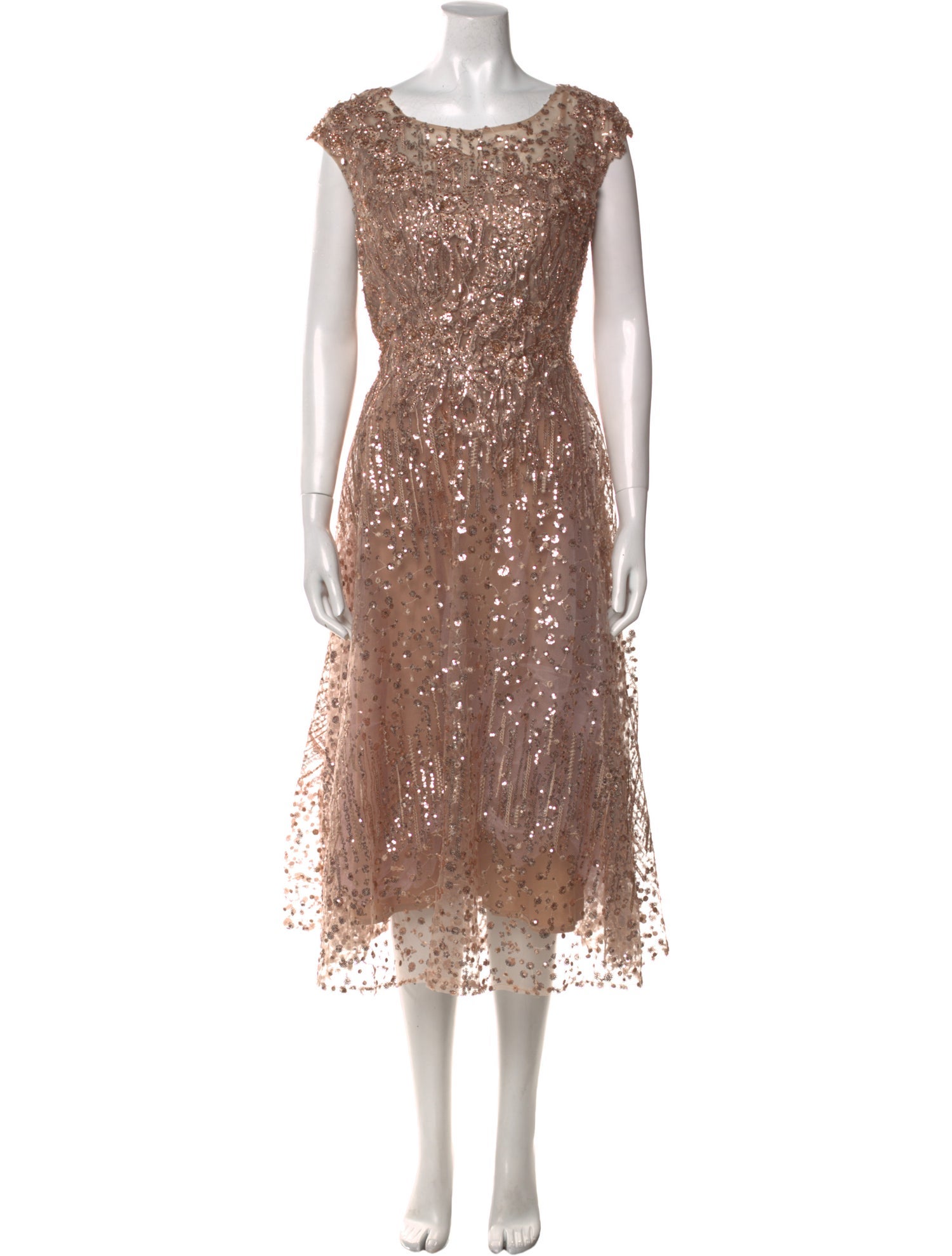 Mac Duggal Scoop Neck Midi Length Dress w/ Tags