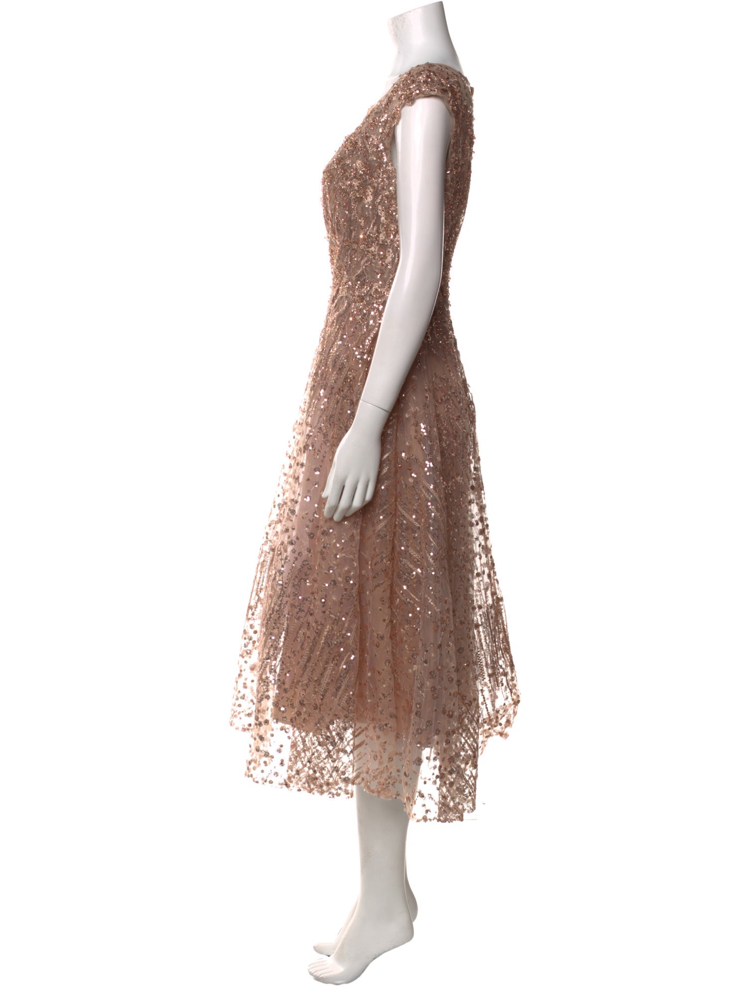 Mac Duggal Scoop Neck Midi Length Dress w/ Tags