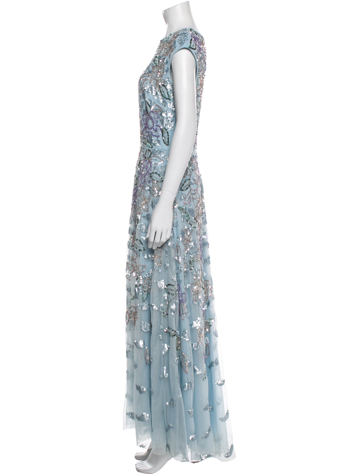 Mac Duggal Printed Long Dress