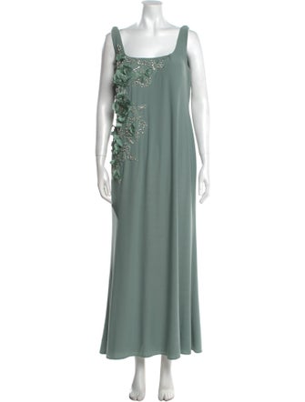 Mac Duggal Square Neckline Long Dress