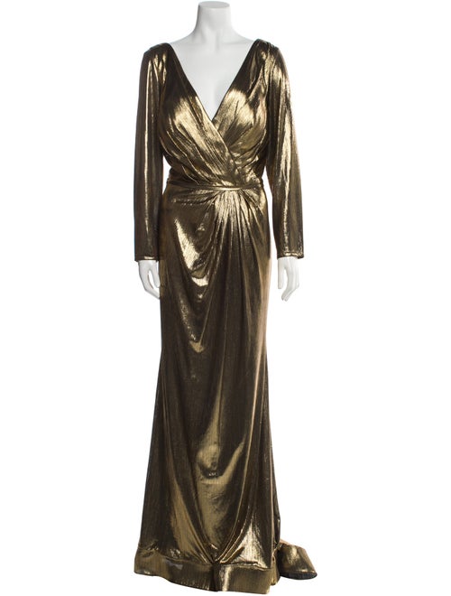 Mac Duggal Cowl Neck Long Dress