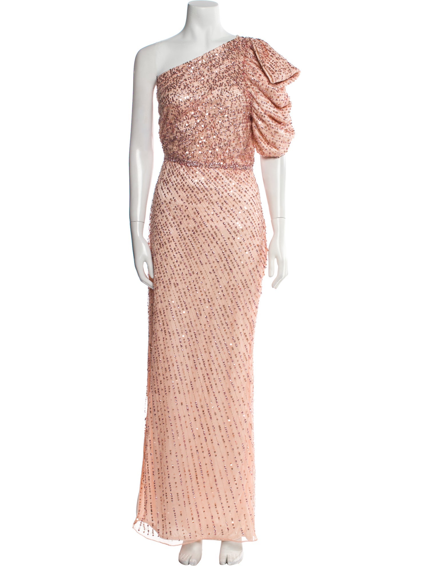 Mac Duggal One-Shoulder Long Dress