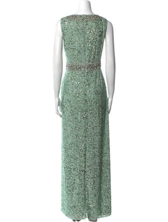 Mac Duggal Bateau Neckline Long Dress