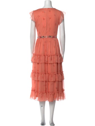 Mac Duggal V-Neck Midi Length Dress