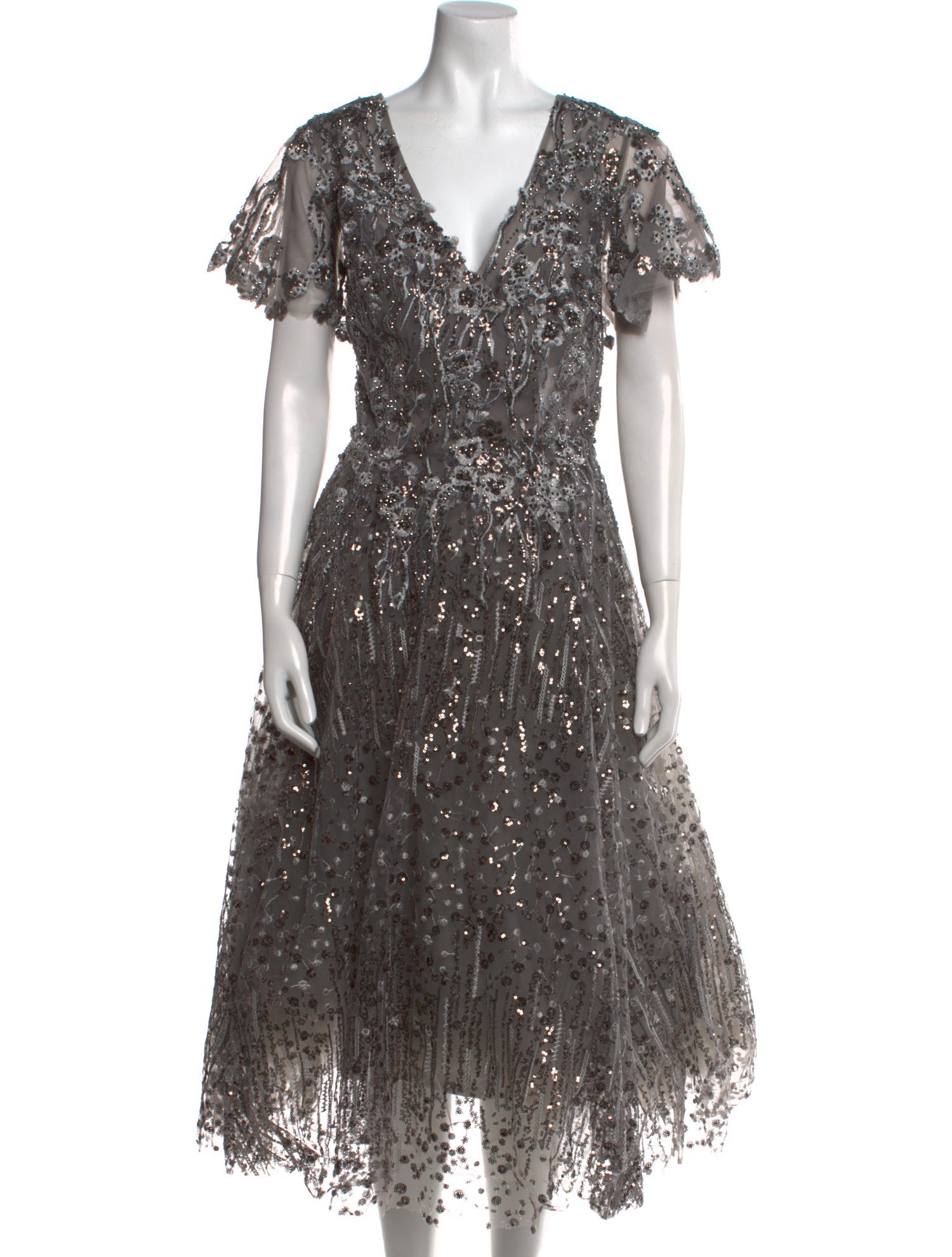 Mac Duggal V-Neck Long Dress w/ Tags