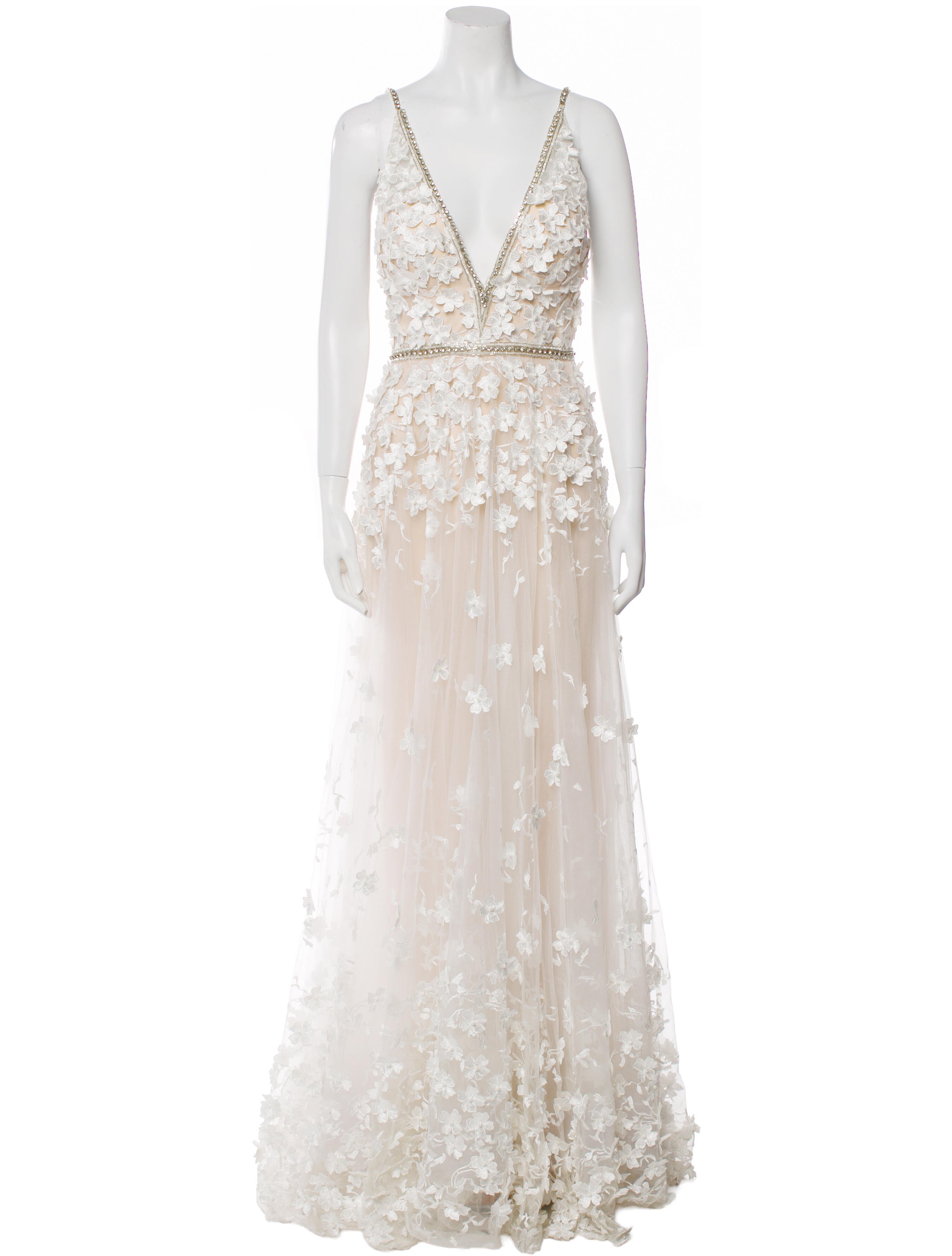 Mac Duggal Lace Pattern Long Dress