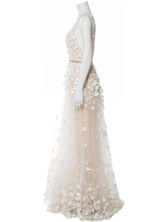 Mac Duggal Lace Pattern Long Dress