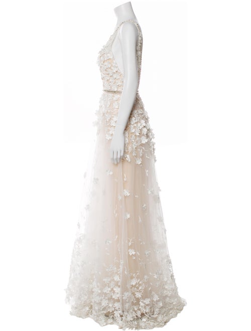 Mac Duggal Lace Pattern Long Dress