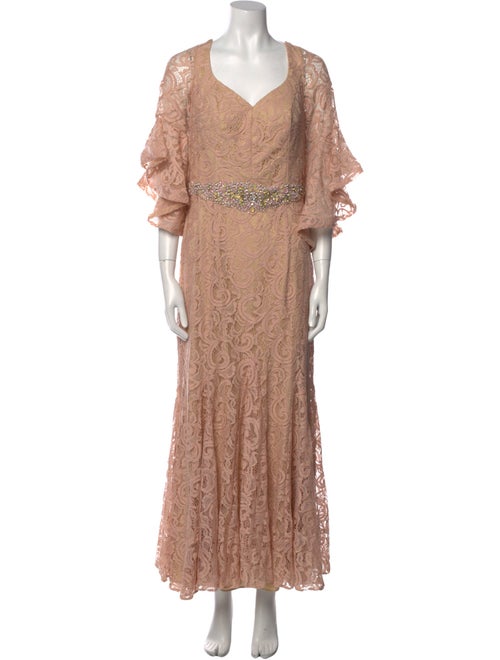 Mac Duggal Lace Pattern Long Dress