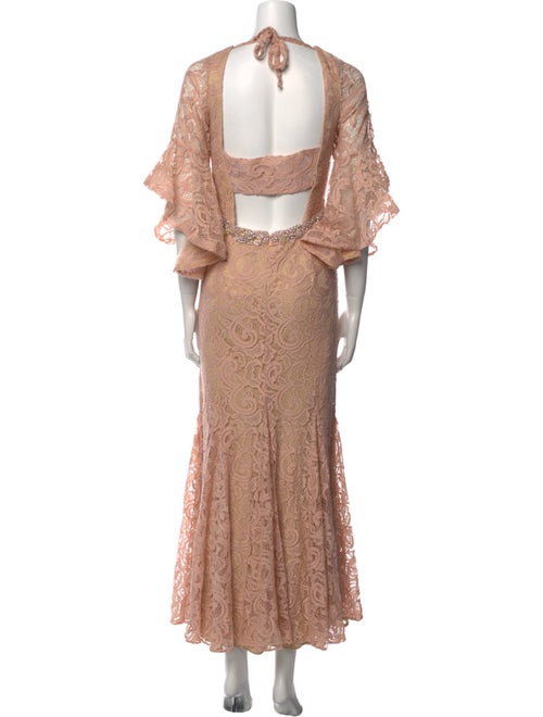 Mac Duggal Lace Pattern Long Dress