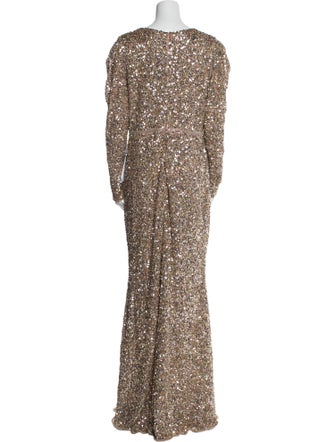Mac Duggal V-Neck Long Dress