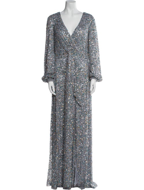 Mac Duggal V-Neck Long Dress