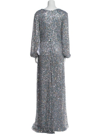 Mac Duggal V-Neck Long Dress