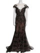 Mac Duggal Lace Pattern Long Dress