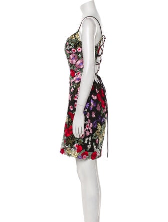 Mac Duggal Floral Print Mini Dress