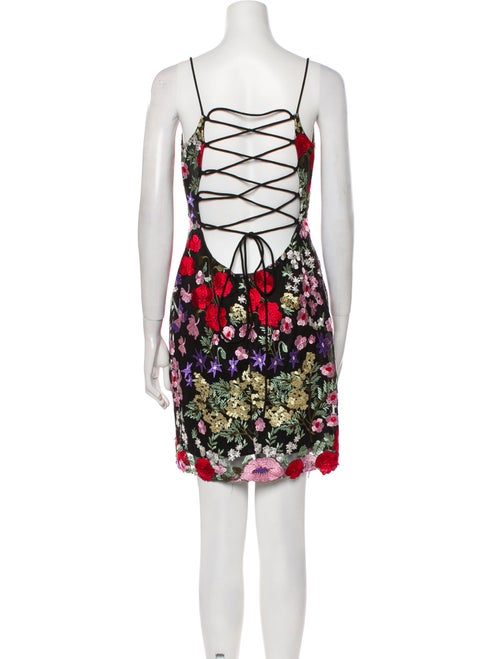 Mac Duggal Floral Print Mini Dress