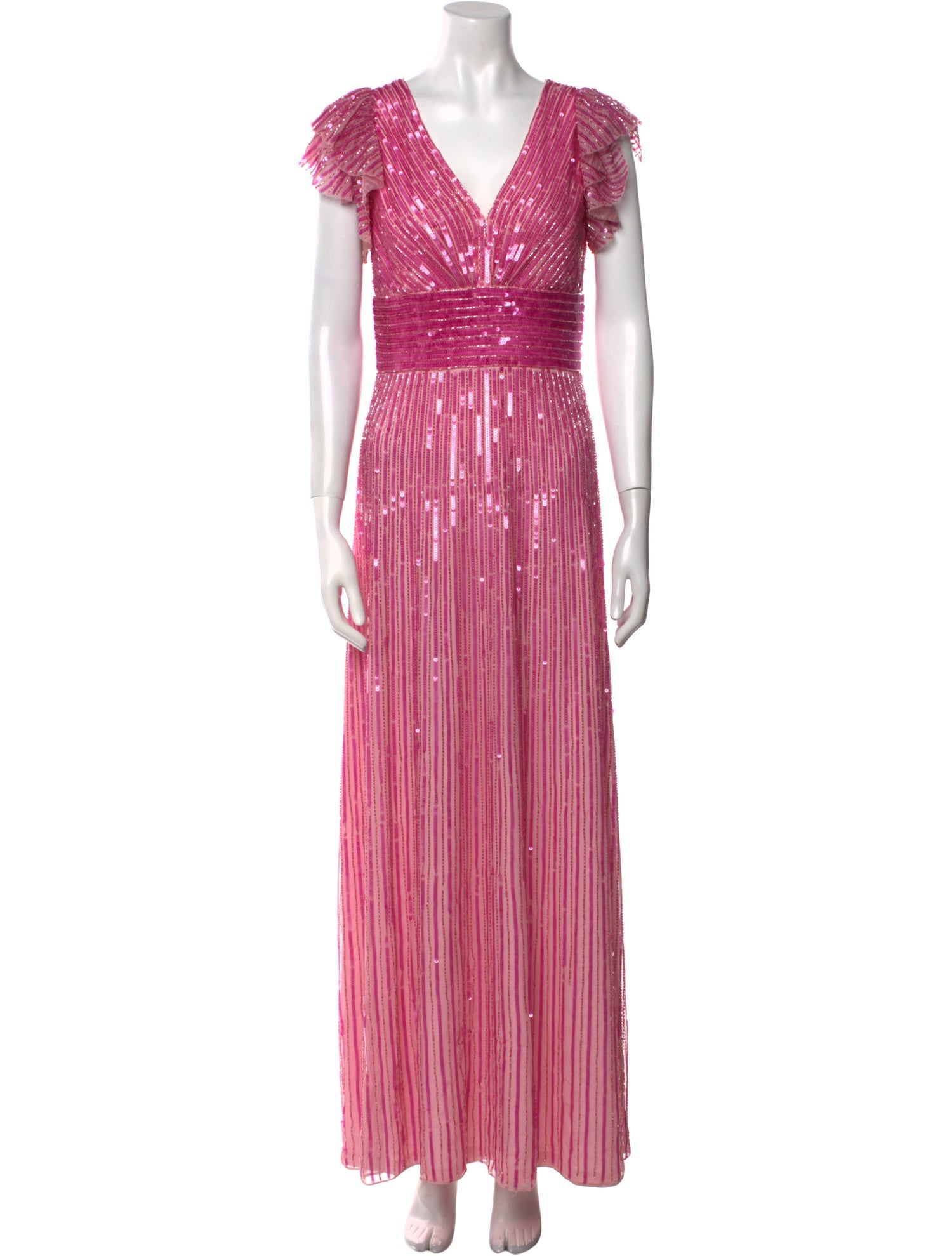 Mac Duggal V-Neck Long Dress