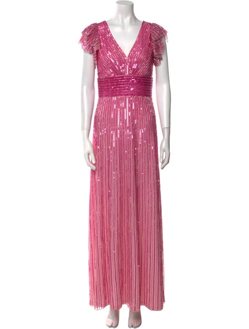 Mac Duggal V-Neck Long Dress