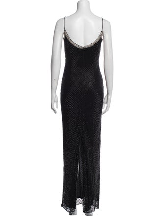 Mac Duggal Scoop Neck Long Dress