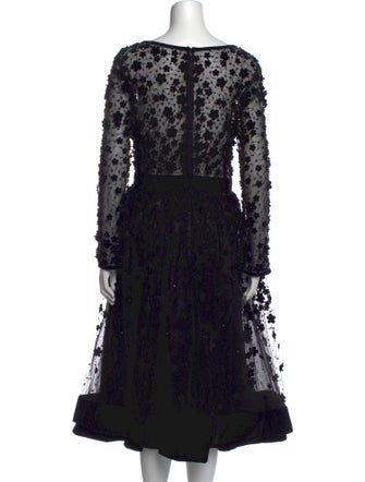 Mac Duggal Lace Pattern Midi Length Dress