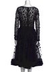 Mac Duggal Lace Pattern Midi Length Dress