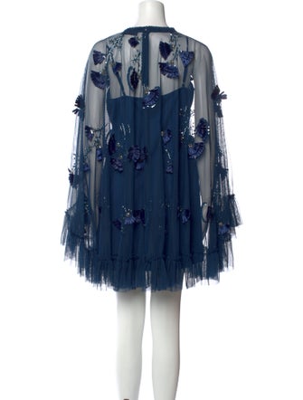 Mac Duggal Crew Neck Mini Dress