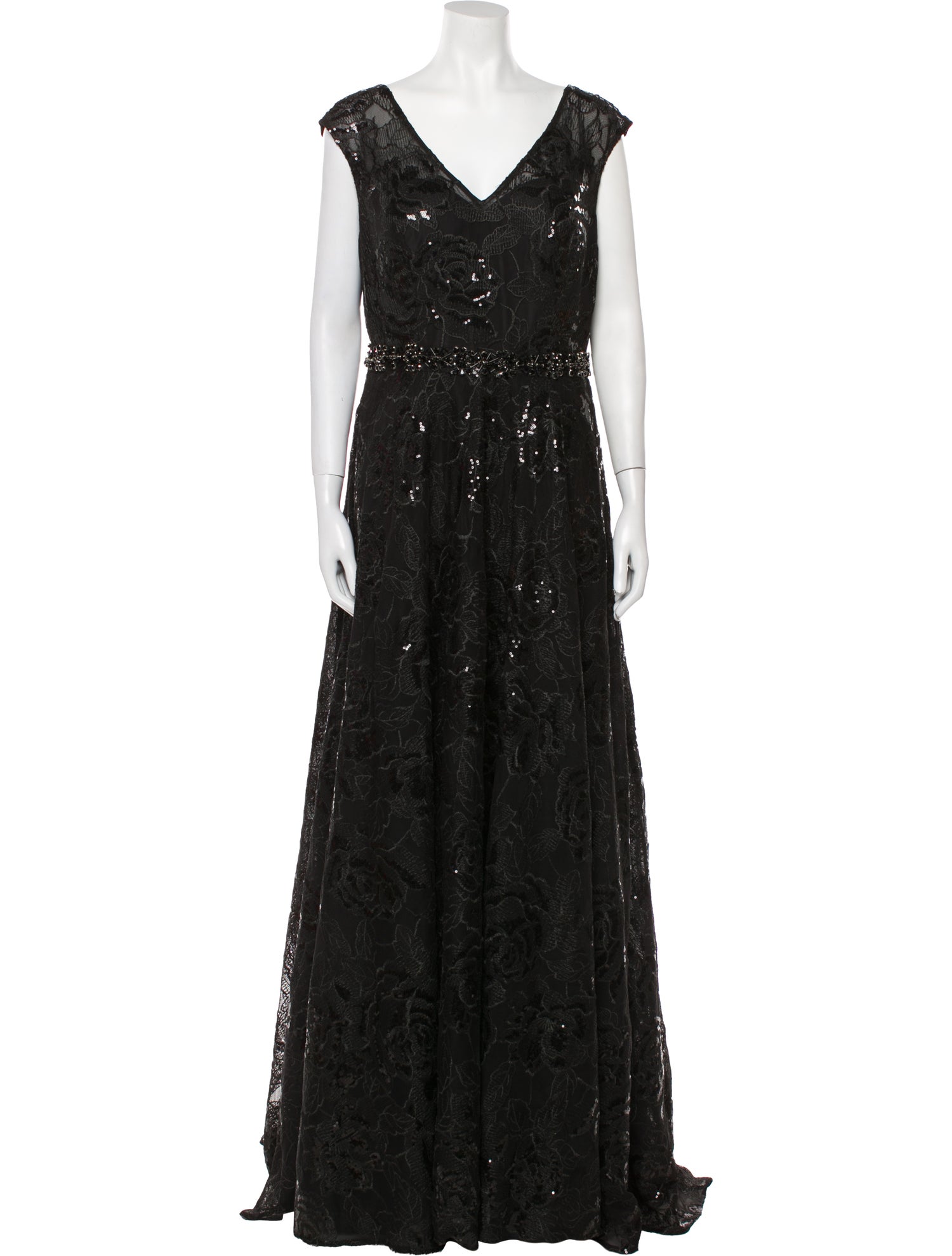 Mac Duggal V-Neck Long Dress