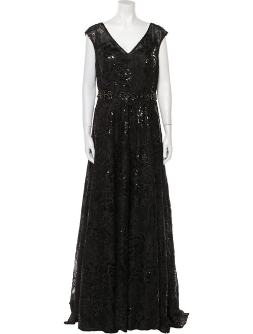 Mac Duggal V-Neck Long Dress