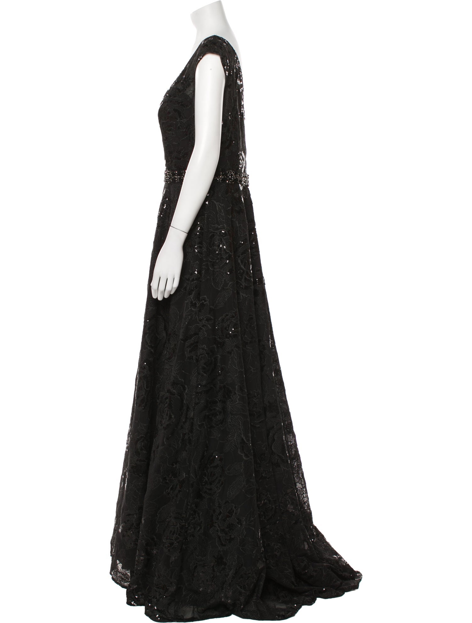 Mac Duggal V-Neck Long Dress