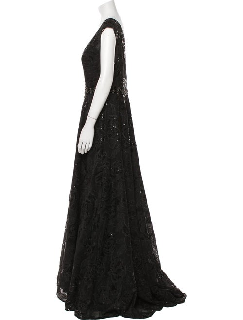 Mac Duggal V-Neck Long Dress