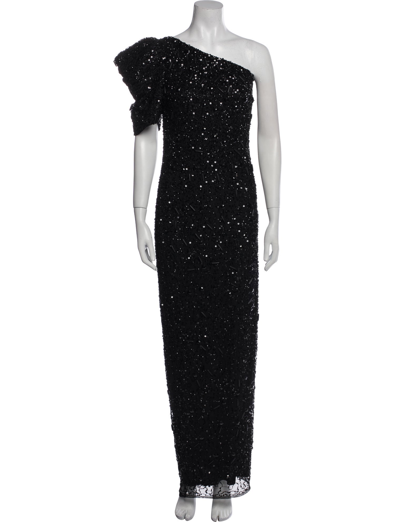 Mac Duggal One-Shoulder Long Dress