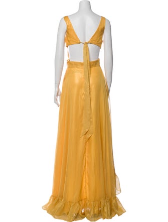 Mac Duggal V-Neck Long Dress