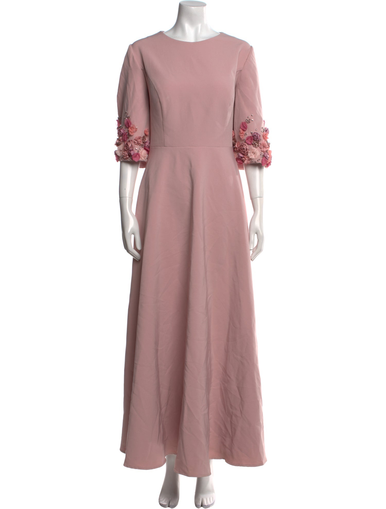 Mac Duggal Crew Neck Long Dress