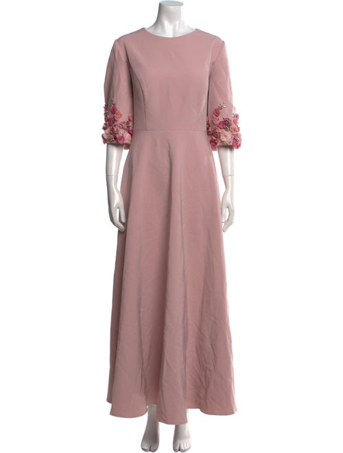 Mac Duggal Crew Neck Long Dress