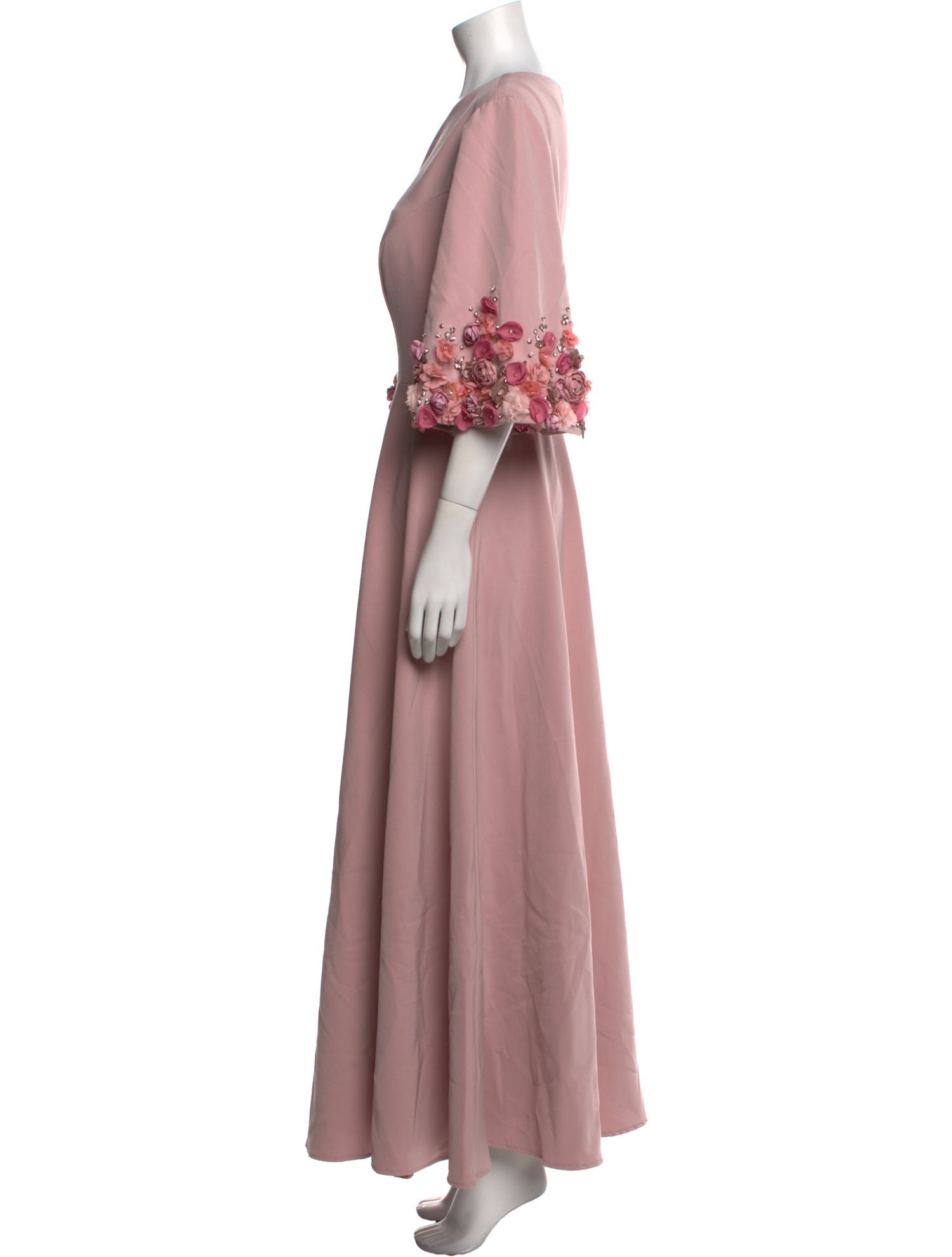 Mac Duggal Crew Neck Long Dress