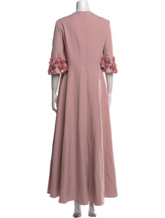 Mac Duggal Crew Neck Long Dress