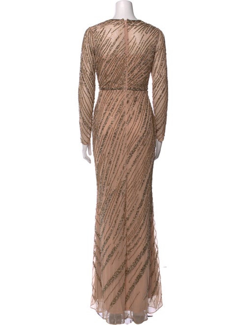 Mac Duggal Striped Long Dress