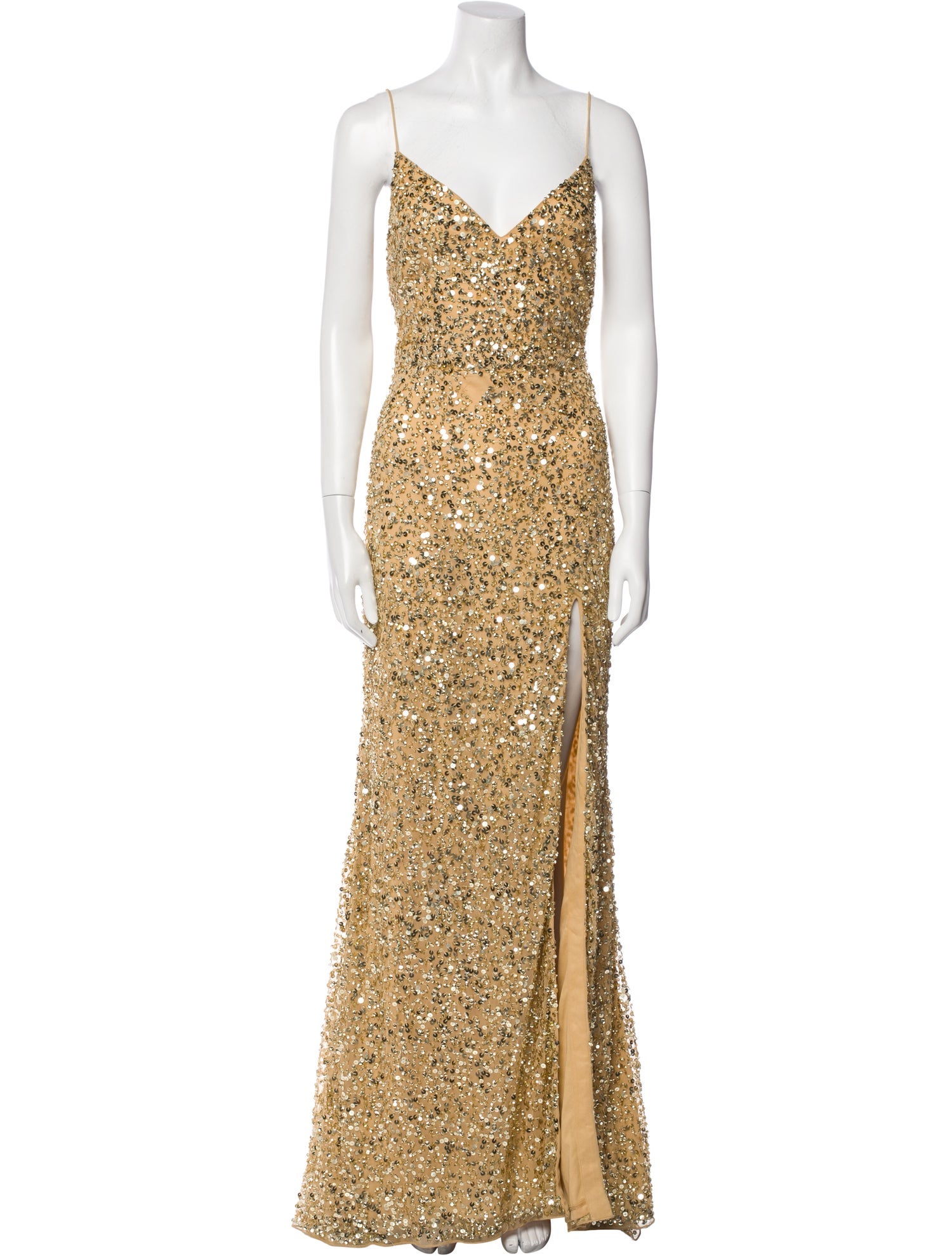 Mac Duggal V-Neck Long Dress