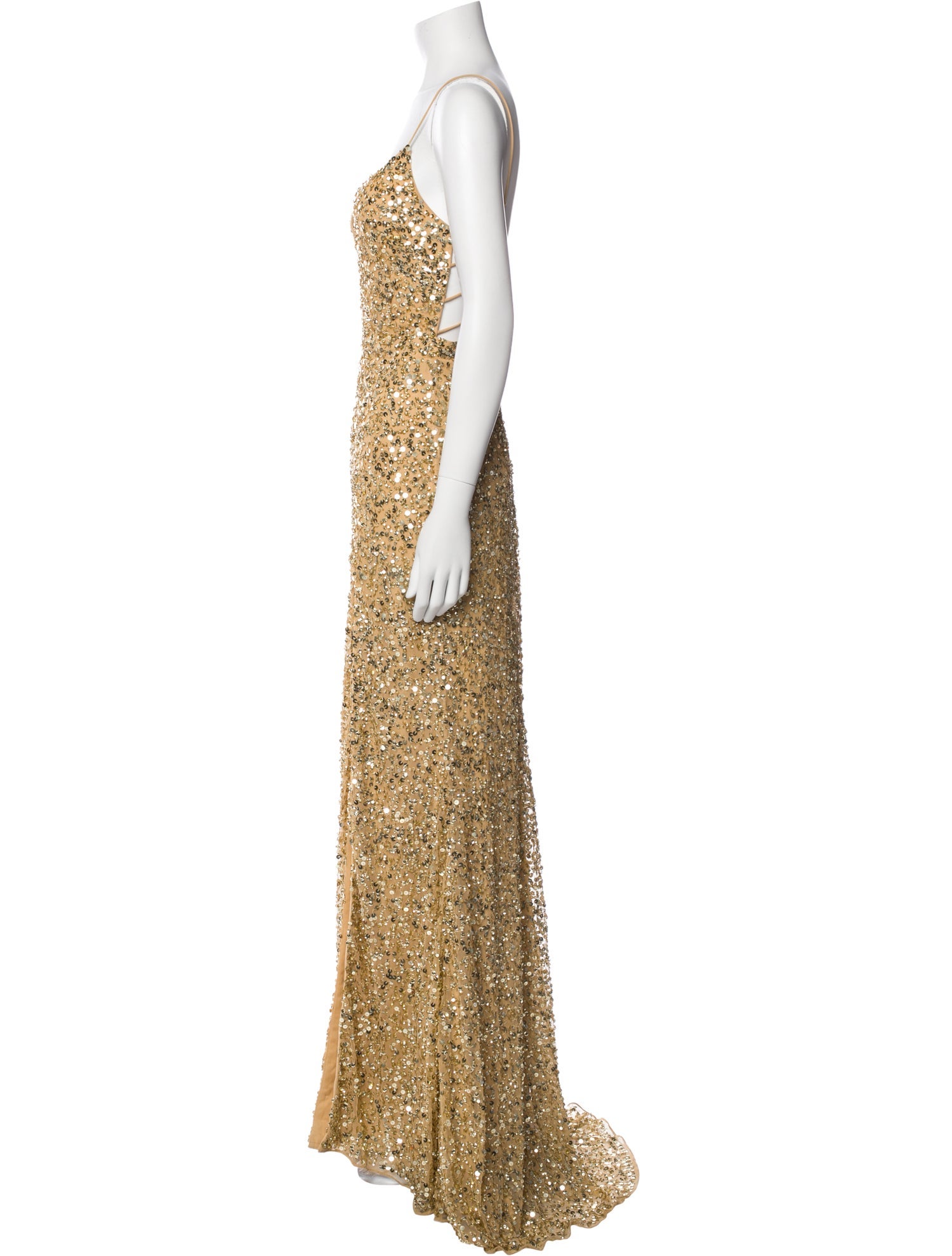 Mac Duggal V-Neck Long Dress