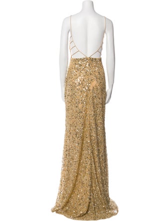 Mac Duggal V-Neck Long Dress