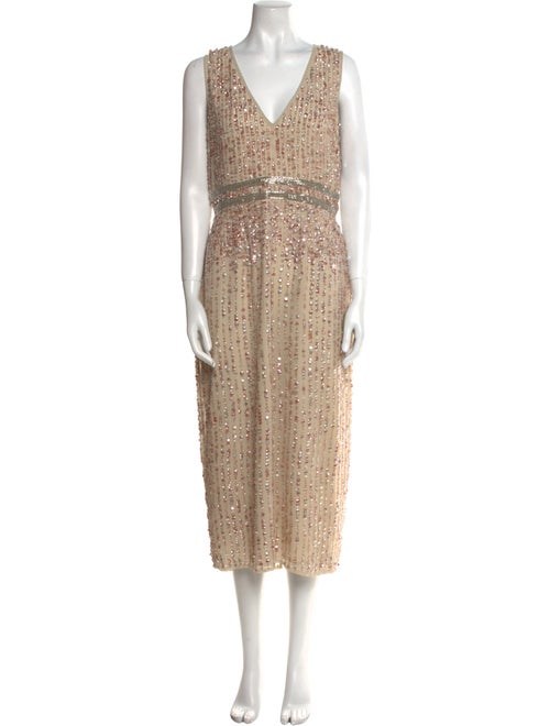 Mac Duggal V-Neck Long Dress