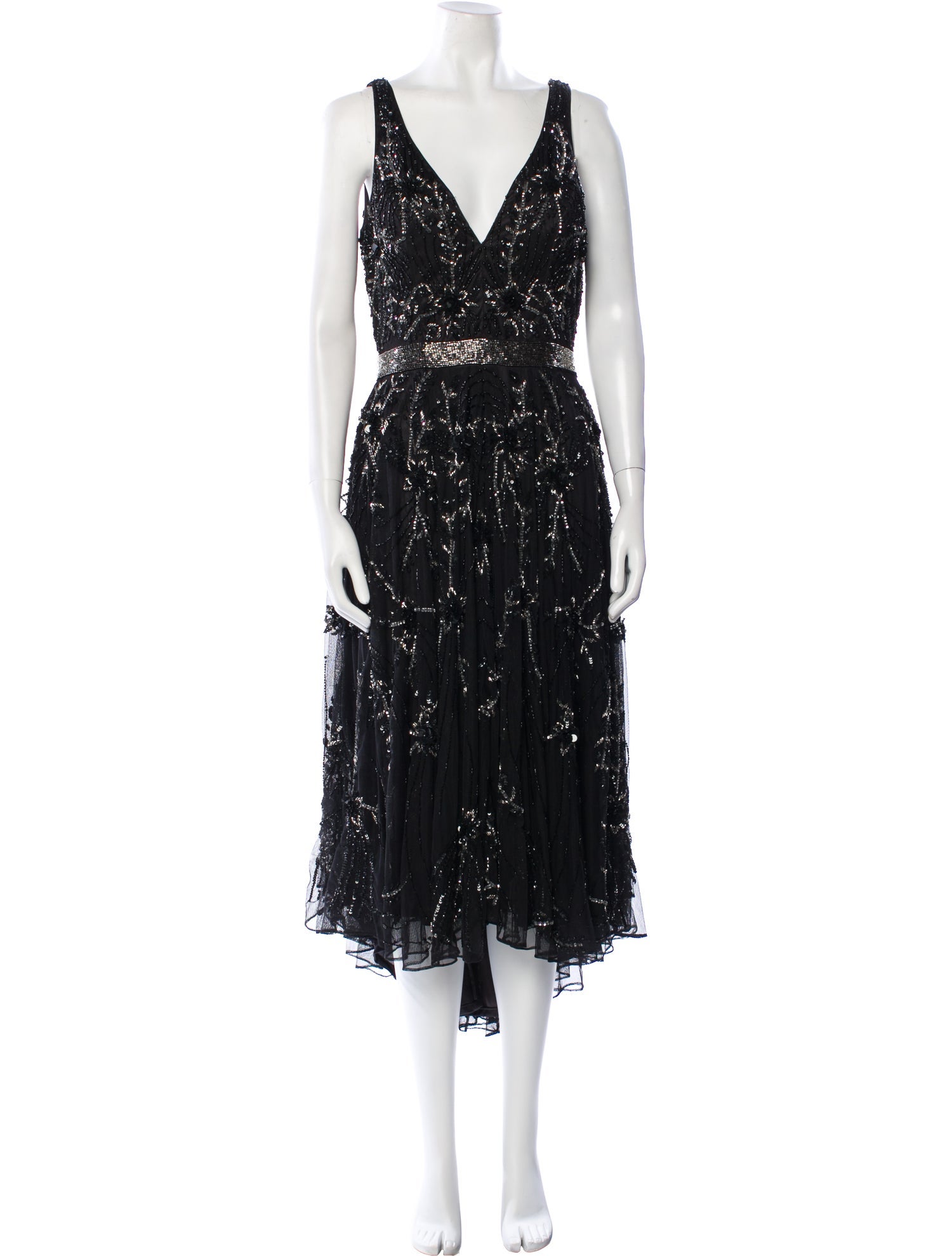 Mac Duggal Lace Pattern Long Dress