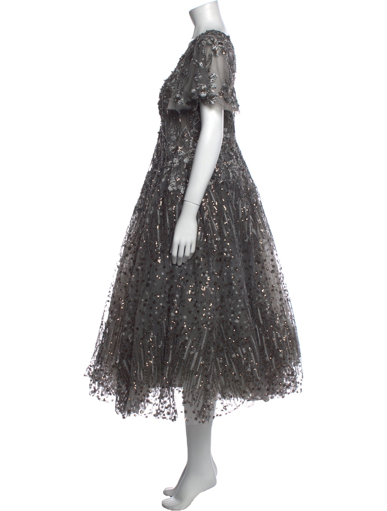 Mac Duggal V-Neck Long Dress