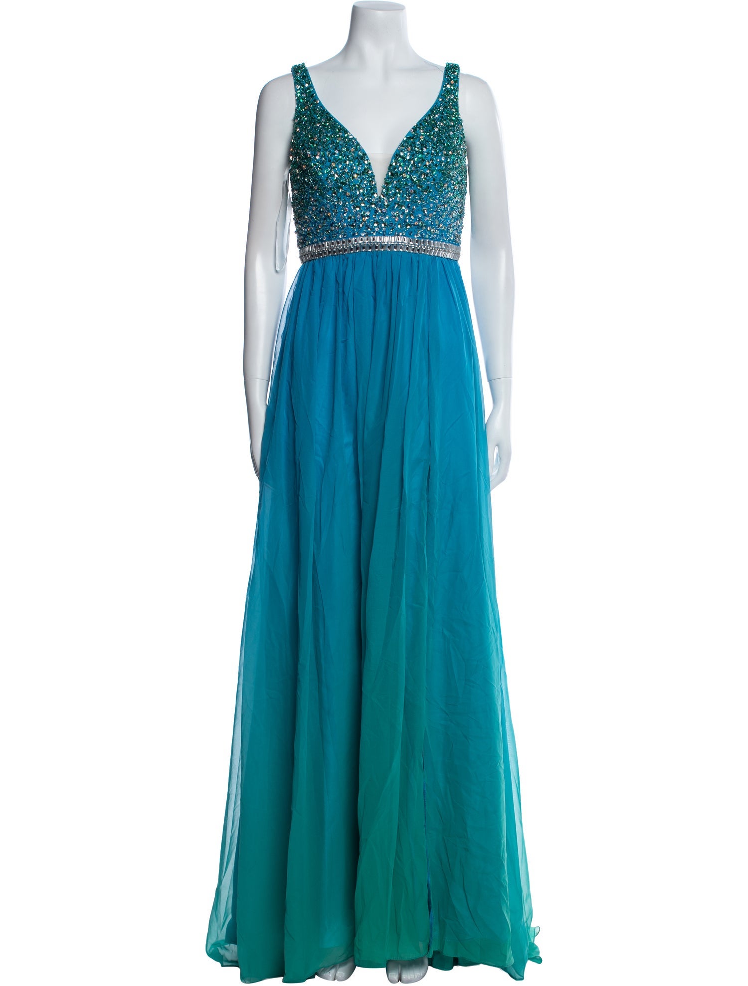 Mac Duggal V-Neck Long Dress w/ Tags