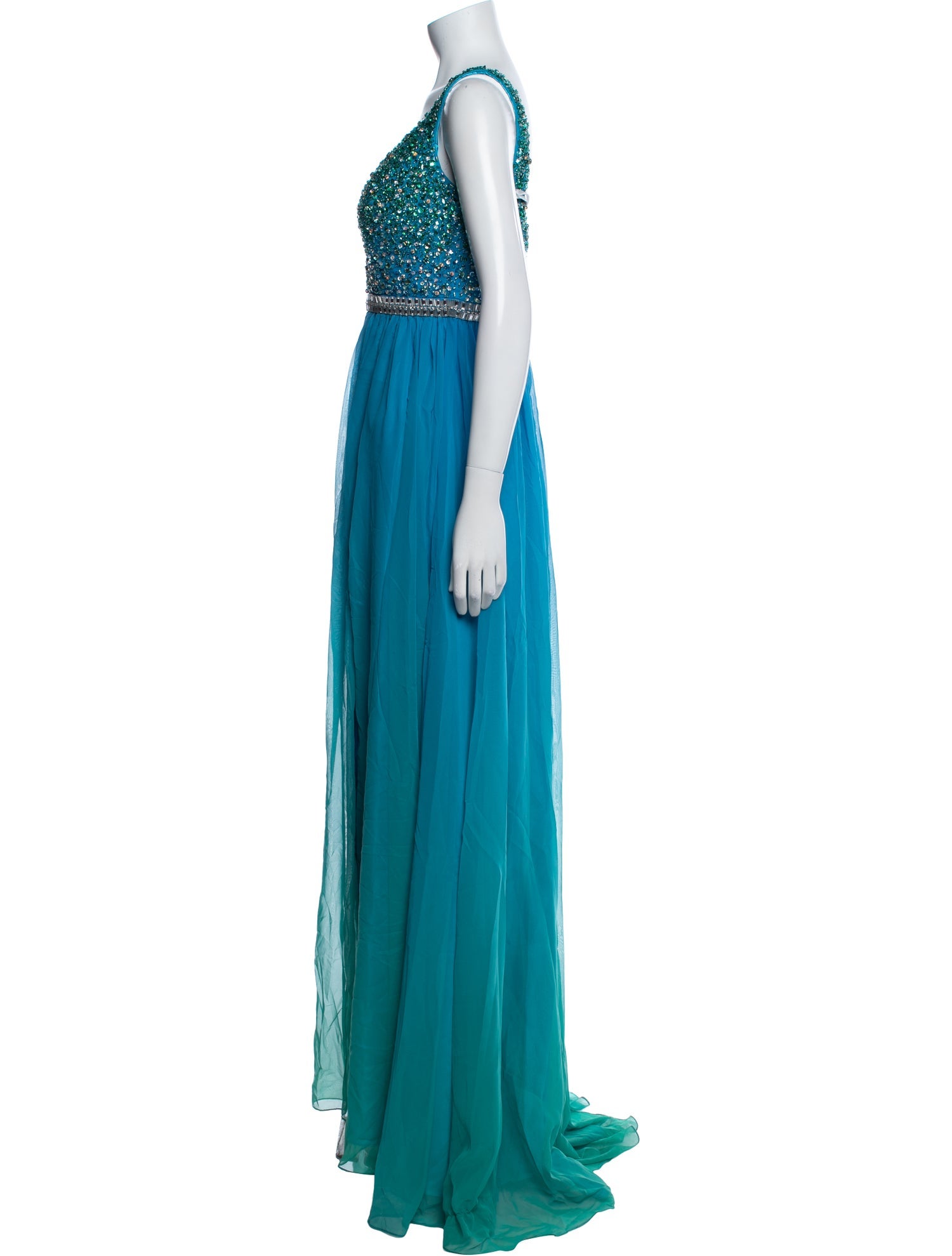 Mac Duggal V-Neck Long Dress w/ Tags